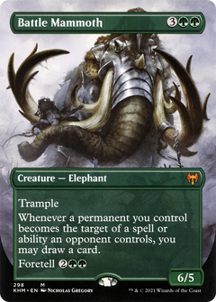 Battle Mammoth (Borderless Alternate Art) [Kaldheim]-1