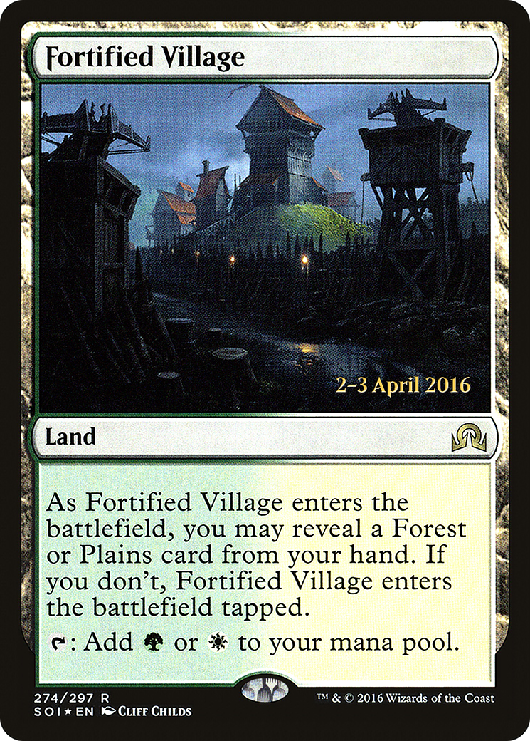 Fortified Village [Shadows over Innistrad Prerelease Promos]-1