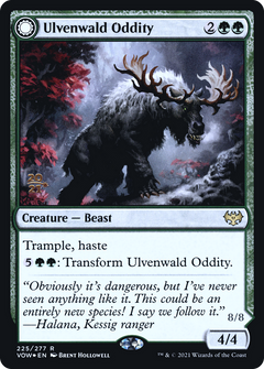 Ulvenwald Oddity (PRE-225) - Innistrad: Crimson Vow Promos: (Double Faced Transform) Foil-1