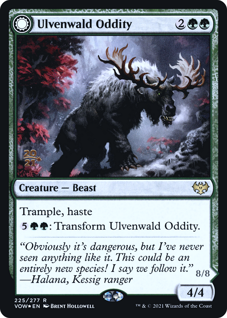 Ulvenwald Oddity (PRE-225) - Innistrad: Crimson Vow Promos: (Double Faced Transform) Foil-1
