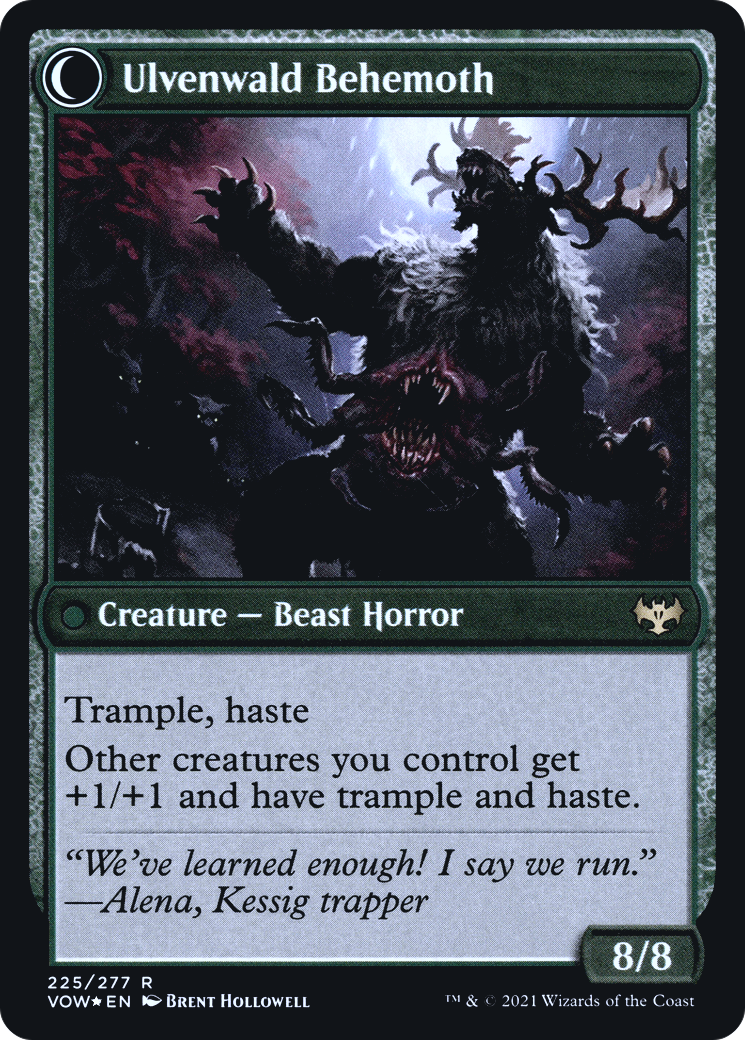 Ulvenwald Oddity (PRE-225) - Innistrad: Crimson Vow Promos: (Double Faced Transform) Foil-2