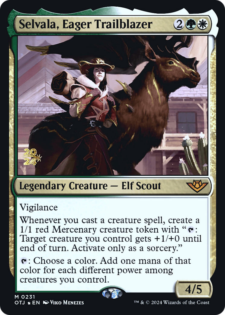 Selvala, Eager Trailblazer [Outlaws of Thunder Junction Prerelease Promos]-1