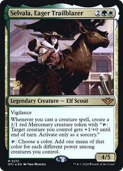 Selvala, Eager Trailblazer [Outlaws of Thunder Junction Prerelease Promos]-1