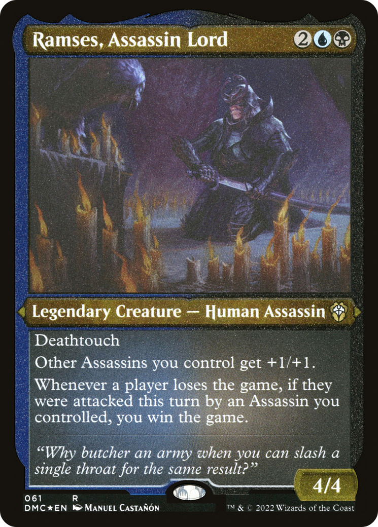 Ramses, Assassin Lord (DMC-061) - Dominaria United Commander Etched Foil-1