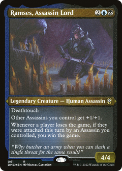 Ramses, Assassin Lord (DMC-061) - Dominaria United Commander Etched Foil-1