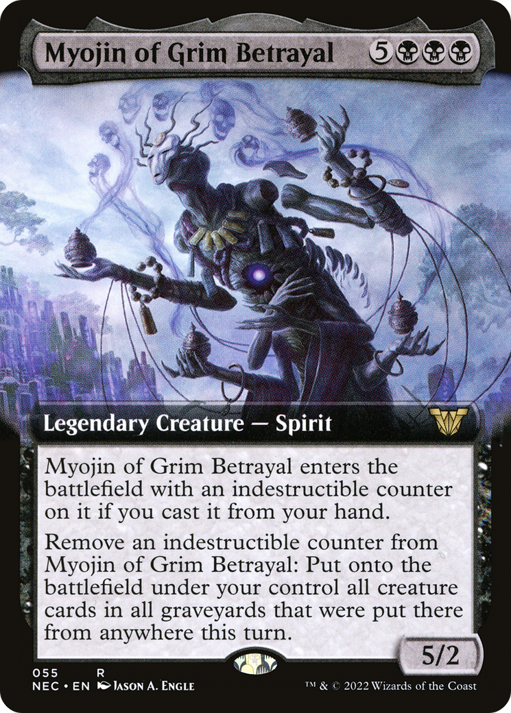 Myojin of Grim Betrayal (Extended Art) [Kamigawa: Neon Dynasty Commander]-1