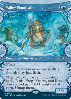 Valley Floodcaller (Showcase) (BLB-308) - Bloomburrow: (Showcase) (Borderless) Foil-1