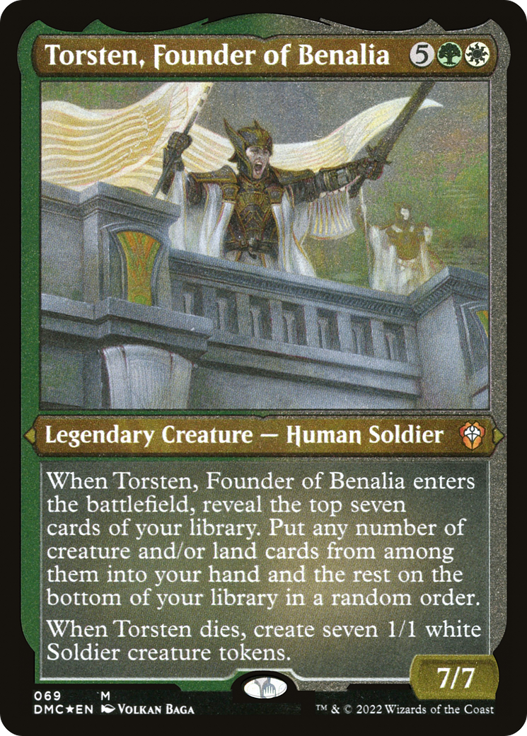 Torsten, Founder of Benalia (DMC-069) - Dominaria United Commander Etched Foil-1