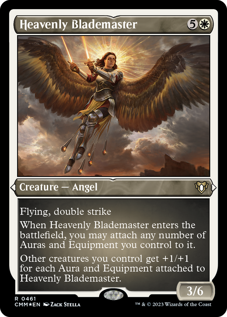Heavenly Blademaster (CMM-461) - Commander Masters Etched Foil-1