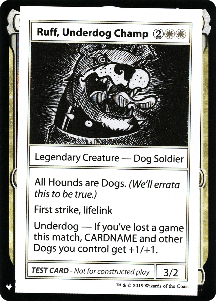 Ruff, Underdog Champ [Mystery Booster Playtest Cards]-1