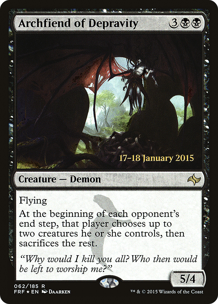 Archfiend of Depravity [Fate Reforged Prerelease Promos]-1