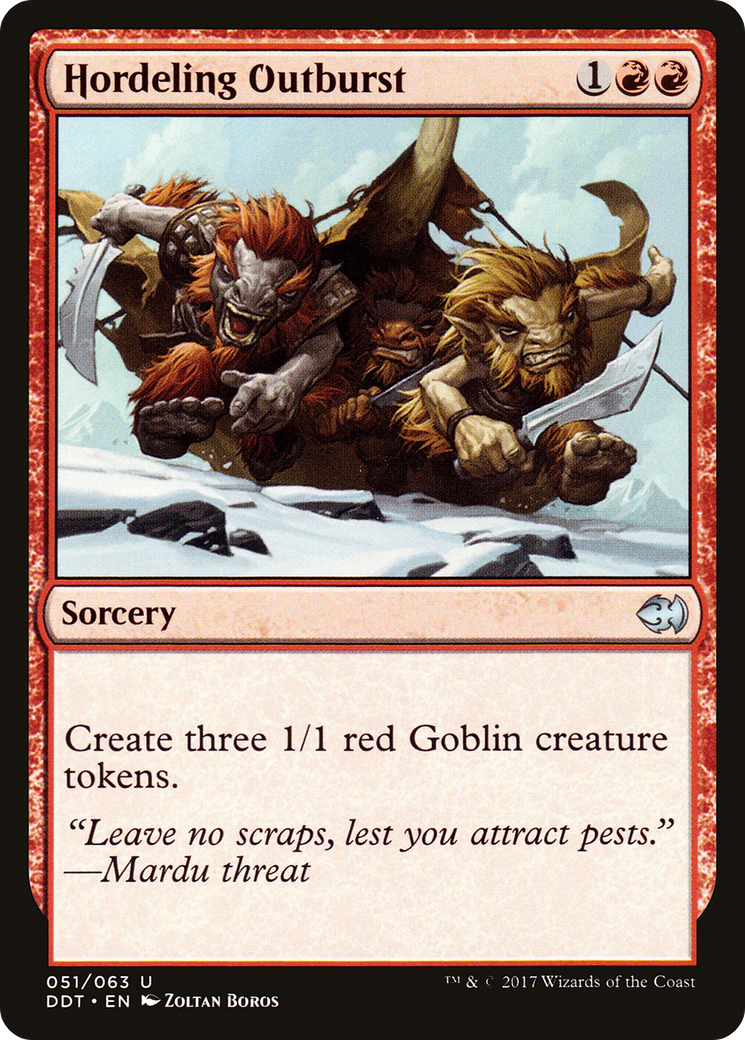 Hordeling Outburst [Duel Decks: Merfolk vs. Goblins]-1