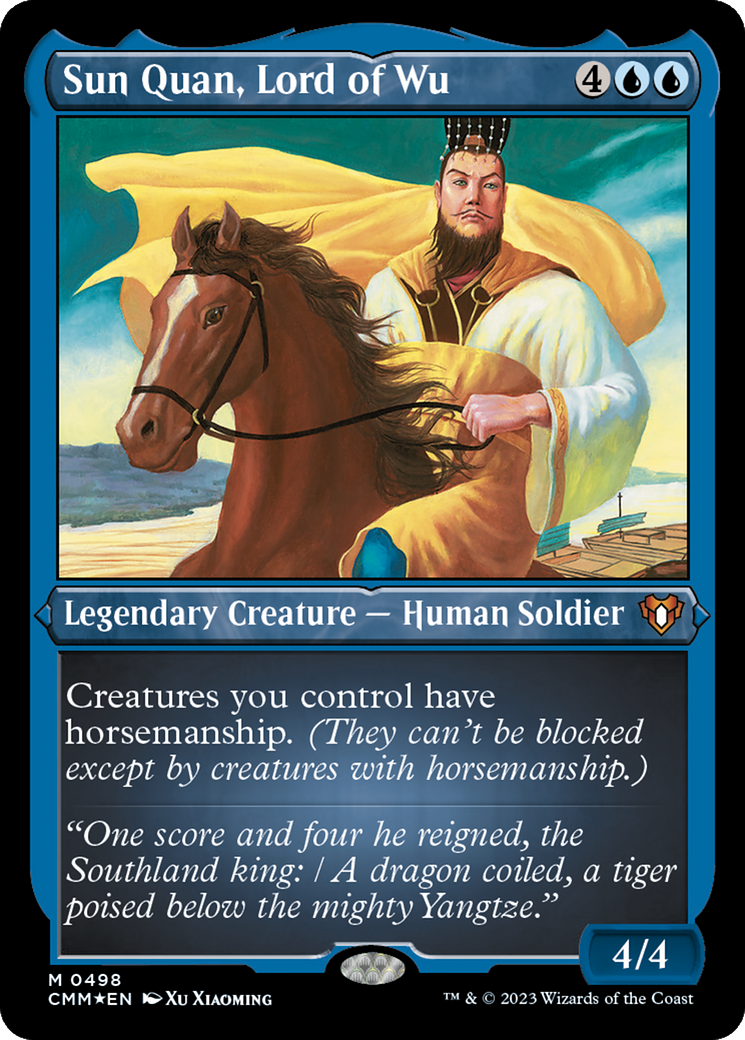 Sun Quan, Lord of Wu (CMM-498) - Commander Masters Etched Foil-1