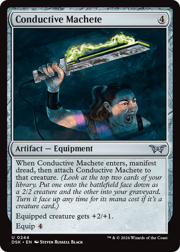 Conductive Machete [Duskmourn: House of Horror]-1