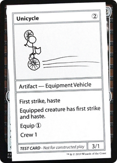 Unicycle (No PW Symbol) (CMB1-) - Mystery Booster Playtest Cards 2021-1