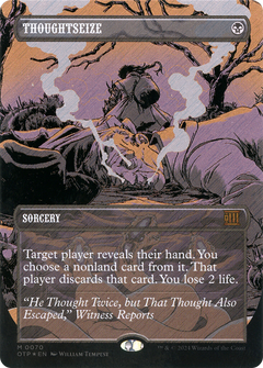 Thoughtseize (Textured Foil) [Outlaws of Thunder Junction: Breaking News]-1