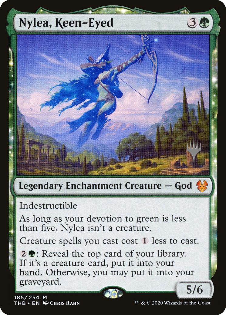 Nylea, Keen-Eyed (Promo Pack) [Theros Beyond Death Promos]-1