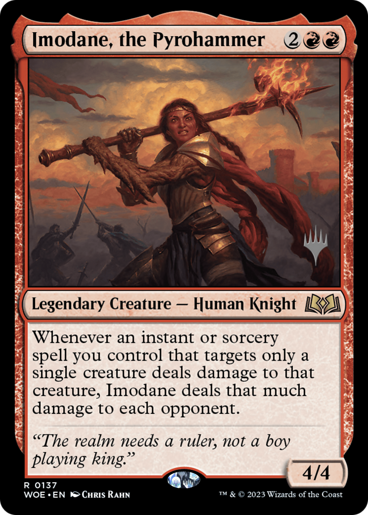 Imodane, the Pyrohammer (Promo Pack) [Wilds of Eldraine Promos]-1