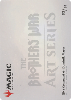 Gix's Command // Gix's Command (ABRO-032) - The Brothers' War Art Series (Borderless) Foil-2