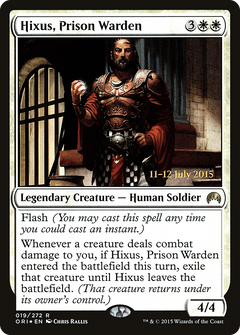 Hixus, Prison Warden [Magic Origins Prerelease Promos]-1