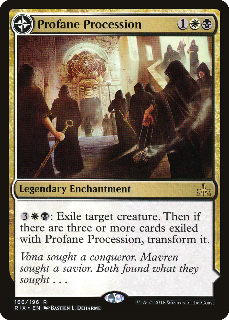 Profane Procession // Tomb of the Dusk Rose [Rivals of Ixalan]-3