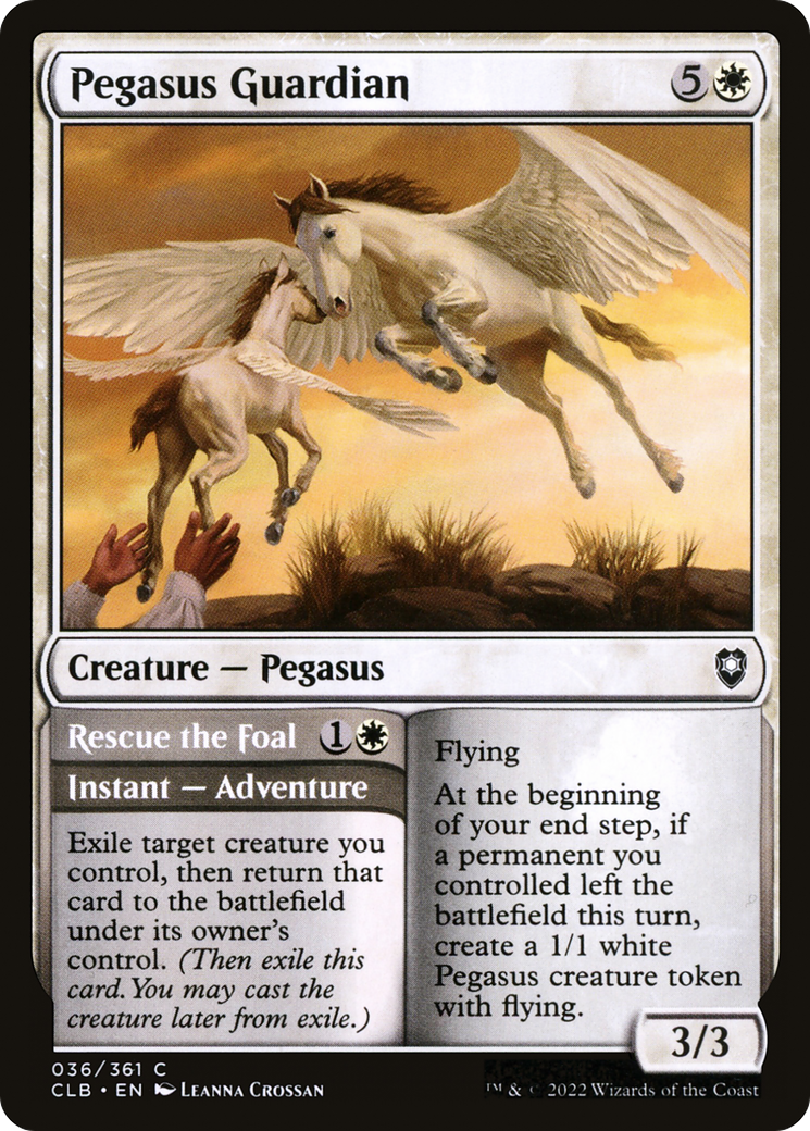 Pegasus Guardian // Rescue the Foal [Commander Legends: Battle for Baldur's Gate]-1