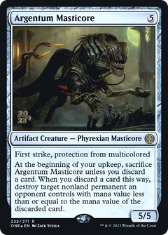 Argentum Masticore [Phyrexia: All Will Be One Prerelease Promos]-1