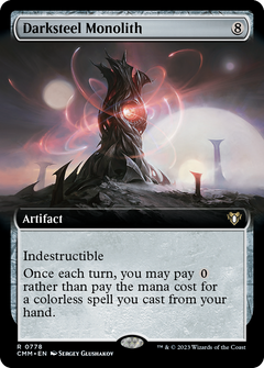 Darksteel Monolith (Extended Art) [Commander Masters]-1