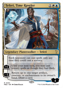 Teferi, Time Raveler (White Border) [Mystery Booster 2]-1