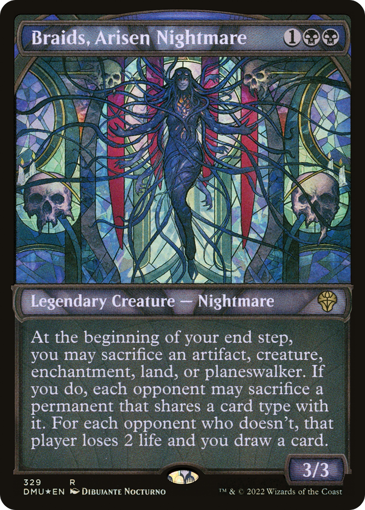 Braids, Arisen Nightmare (Showcase Textured) [Dominaria United]-1