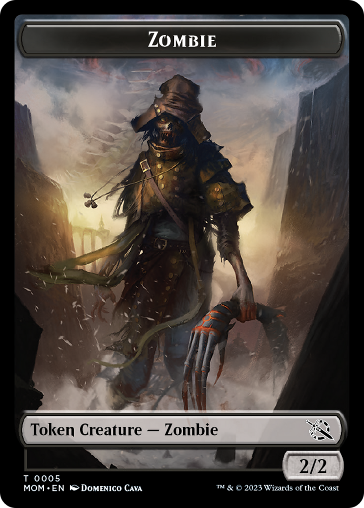 Elemental (9) // Zombie Double-Sided Token [March of the Machine Tokens]-2