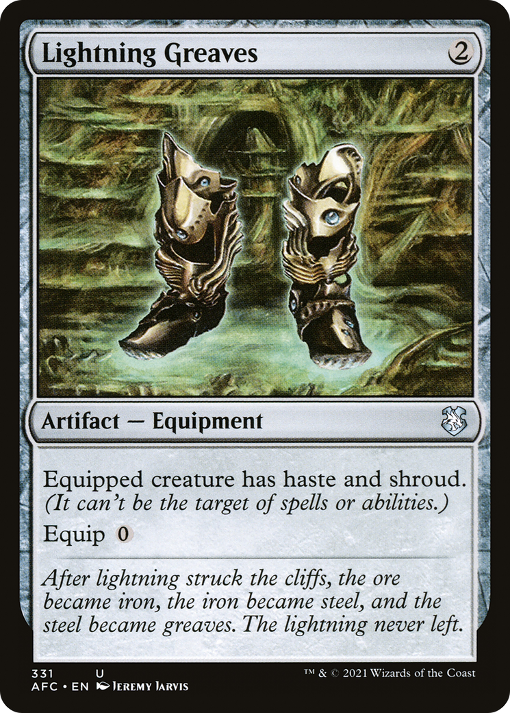 Lightning Greaves [Dungeons & Dragons: Adventures in the Forgotten Realms Commander]-1