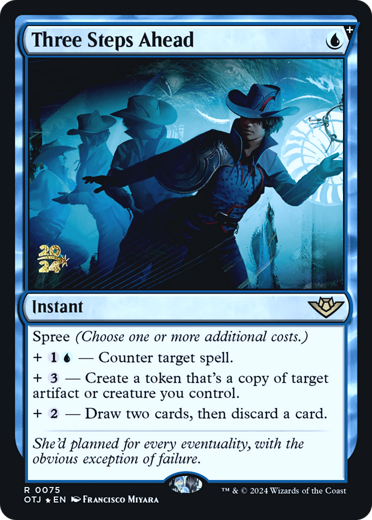 Three Steps Ahead [Outlaws of Thunder Junction Prerelease Promos]-1
