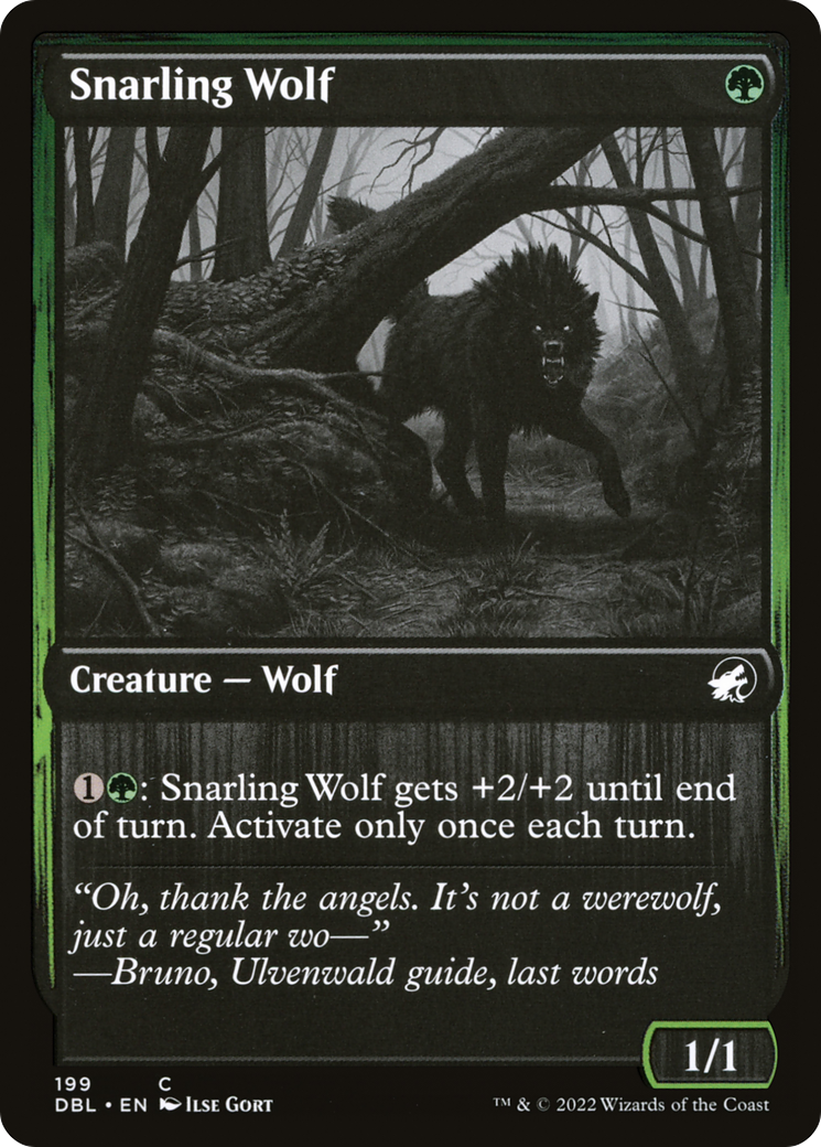 Snarling Wolf (199) [Innistrad: Double Feature]-1