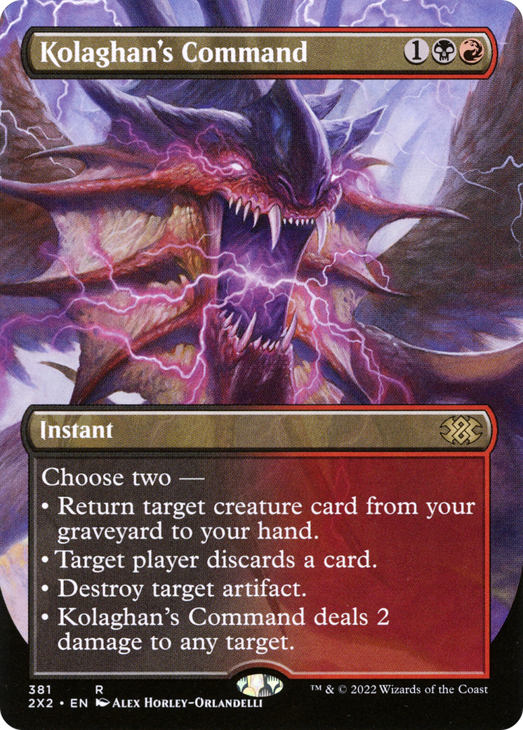 Kolaghan's Command (Borderless Alternate Art) [Double Masters 2022]-1