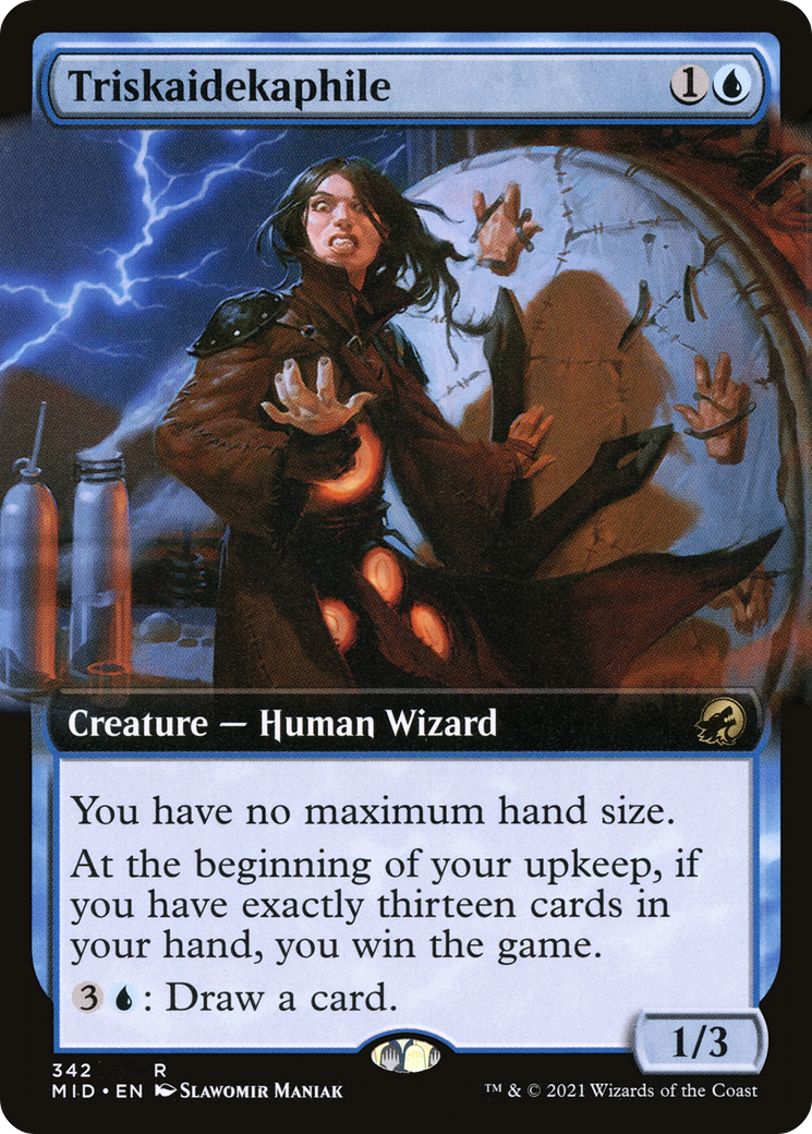 Triskaidekaphile (Extended Art) (MID-342) - Innistrad: Midnight Hunt: (Extended Art) Foil-1