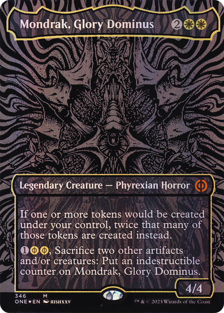 Mondrak, Glory Dominus (Oil Slick Raised Foil) [Phyrexia: All Will Be One]-1