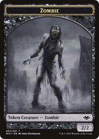 Zombie // Golem Double-Sided Token [Modern Horizons Tokens]-1