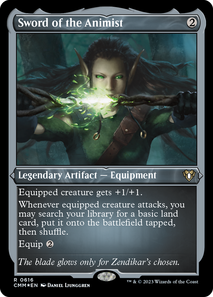 Sword of the Animist (Foil Etched) [Commander Masters]-1