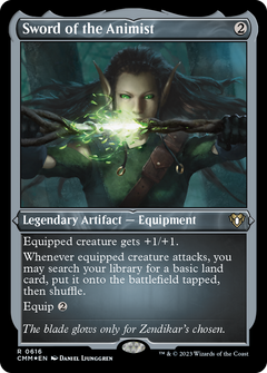 Sword of the Animist (Foil Etched) [Commander Masters]-1