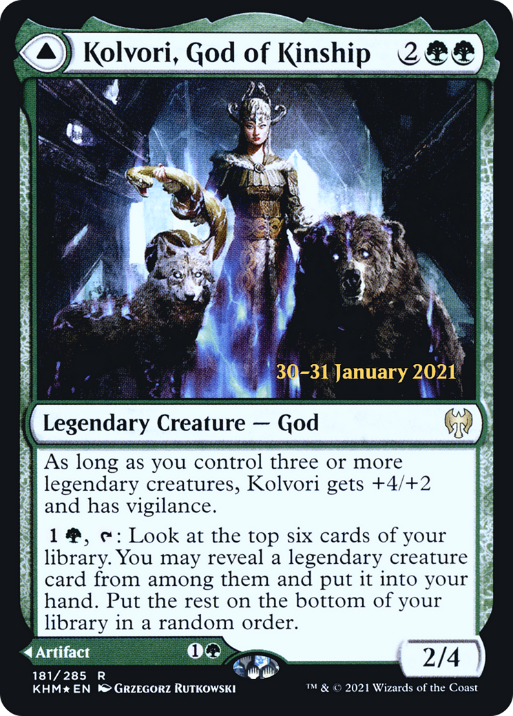 Kolvori, God of Kinship // The Ringhart Crest [Kaldheim Prerelease Promos]-3