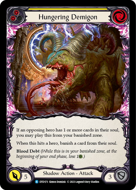 Hungering Demigon (Yellow) [DTD173] (Dusk Till Dawn)  Rainbow Foil-1