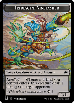 Fish // Iridescent Vinelasher Double-Sided Token [Bloomburrow Tokens]-2