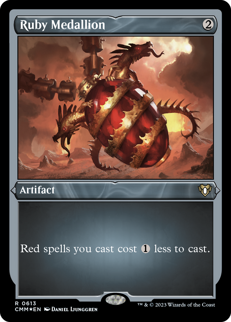 Ruby Medallion (CMM-613) - Commander Masters Etched Foil-1