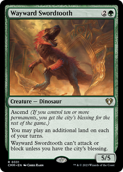 Wayward Swordtooth (CMM-331) - Commander Masters Foil-1