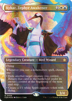 Kykar, Zephyr Awakener (Borderless) (Mana Foil) [Foundations]-1