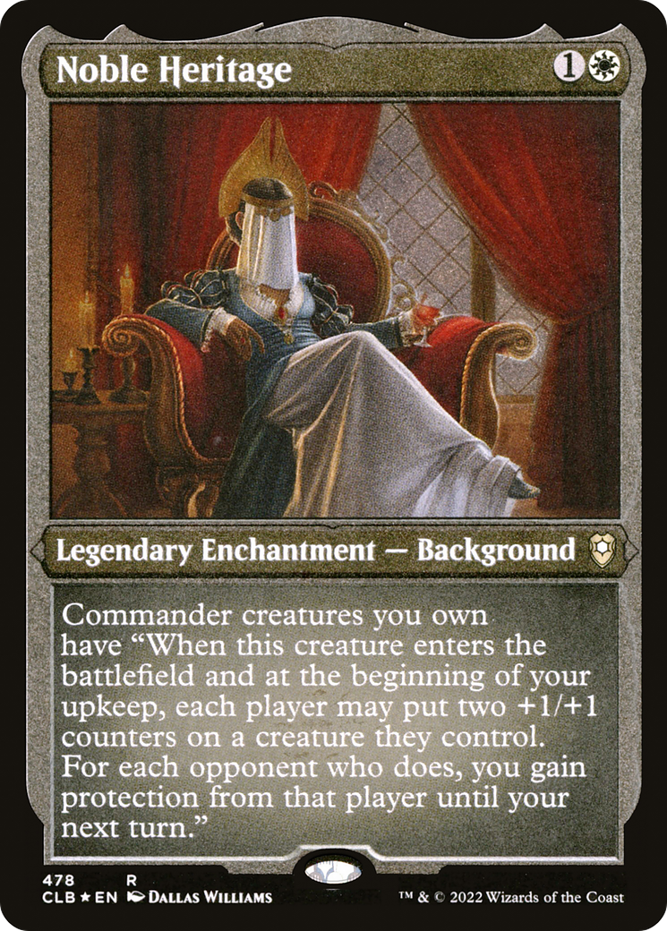 Noble Heritage (CLB-478) - Commander Legends: Battle for Baldur's Gate Etched Foil-1