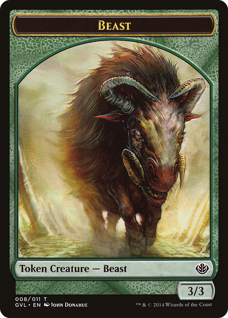Beast Token (008/011) (Garruk vs. Liliana) [Duel Decks Anthology Tokens]-1