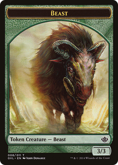 Beast Token (008/011) (Garruk vs. Liliana) [Duel Decks Anthology Tokens]-1