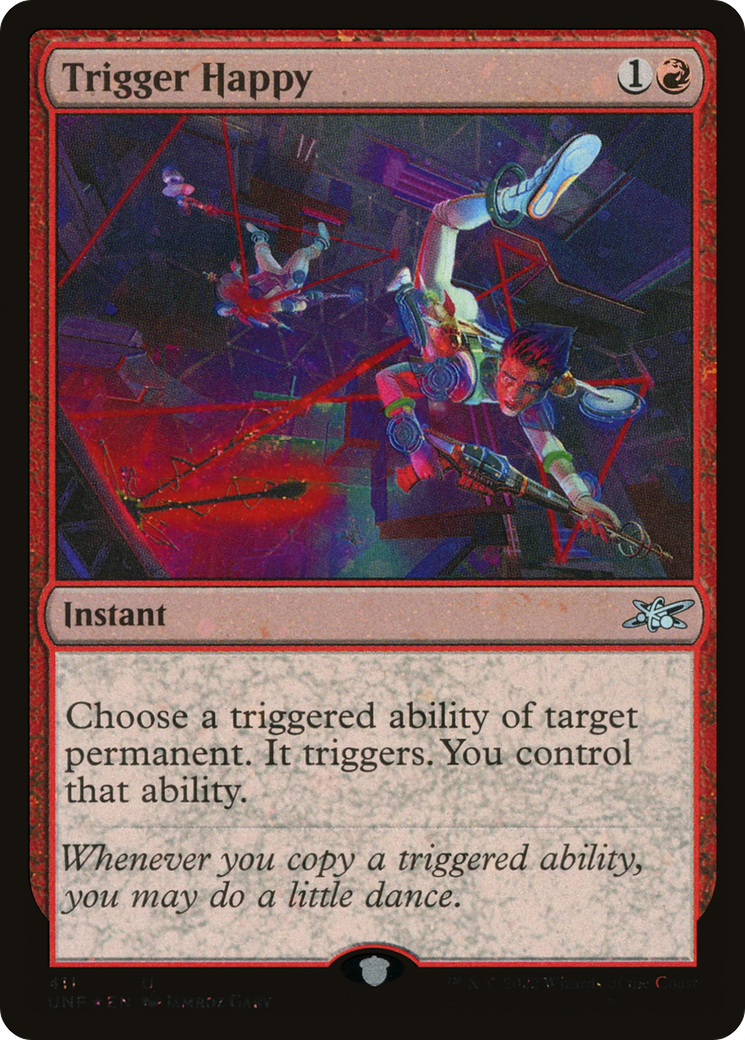 Trigger Happy (Galaxy Foil) (UNF-411) - Unfinity Foil-1